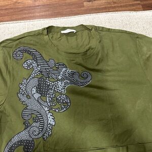 Versace Olive Green Short Sleeve Tee
